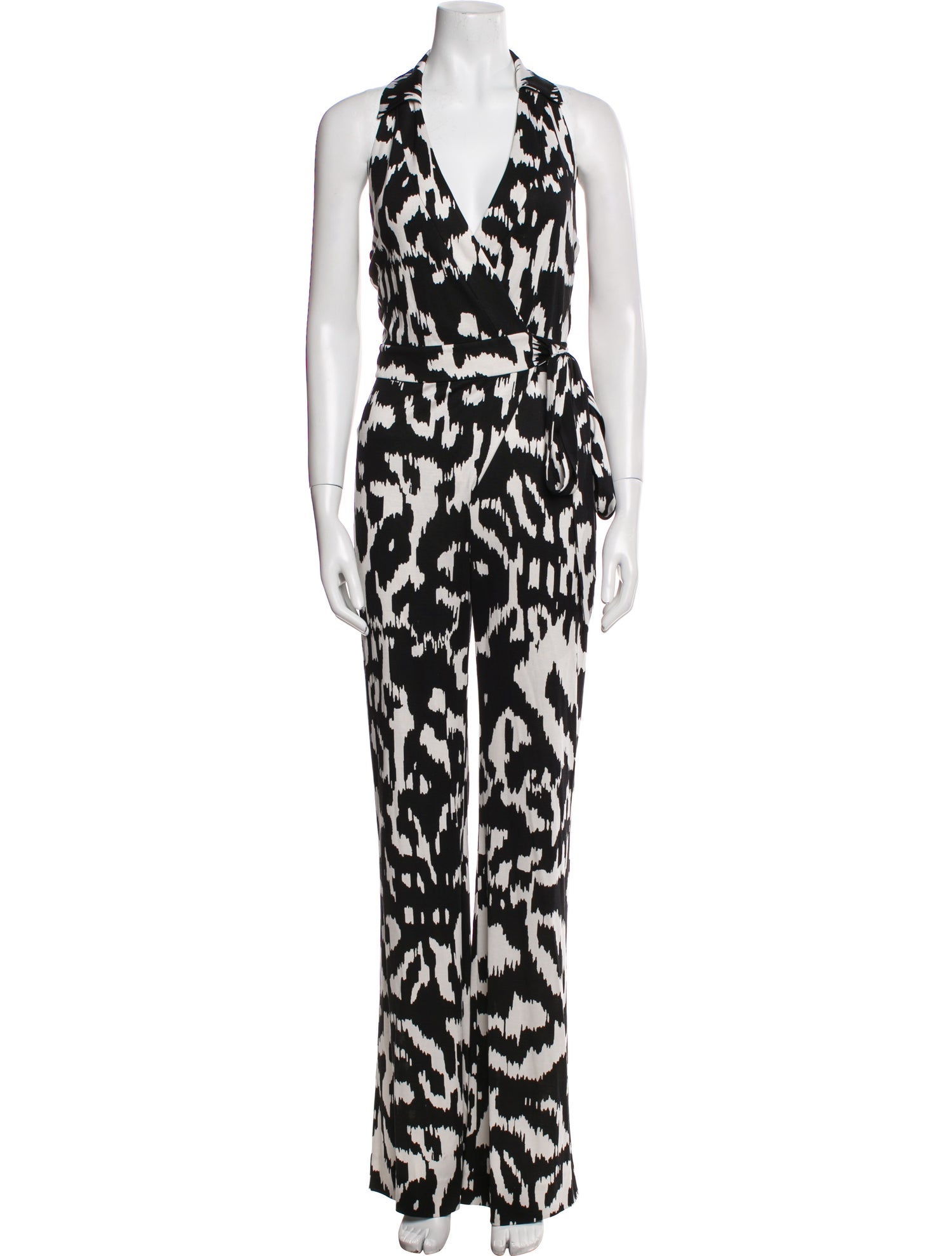 Diane von Furstenberg Silk Printed Jumpsuit w/ Tags
