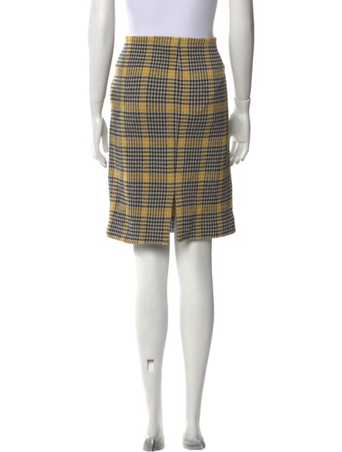 Diane von Furstenberg Plaid Print Knee-Length Skirt
