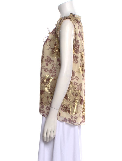 Diane von Furstenberg Silk Floral Print Blouse