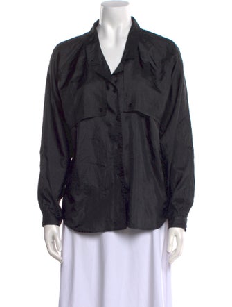 Diane von Furstenberg Long Sleeve Button-Up Top