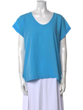 Diane von Furstenberg Scoop Neck Short Sleeve T-Shirt