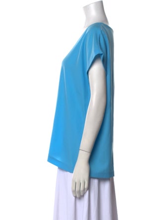 Diane von Furstenberg Scoop Neck Short Sleeve T-Shirt