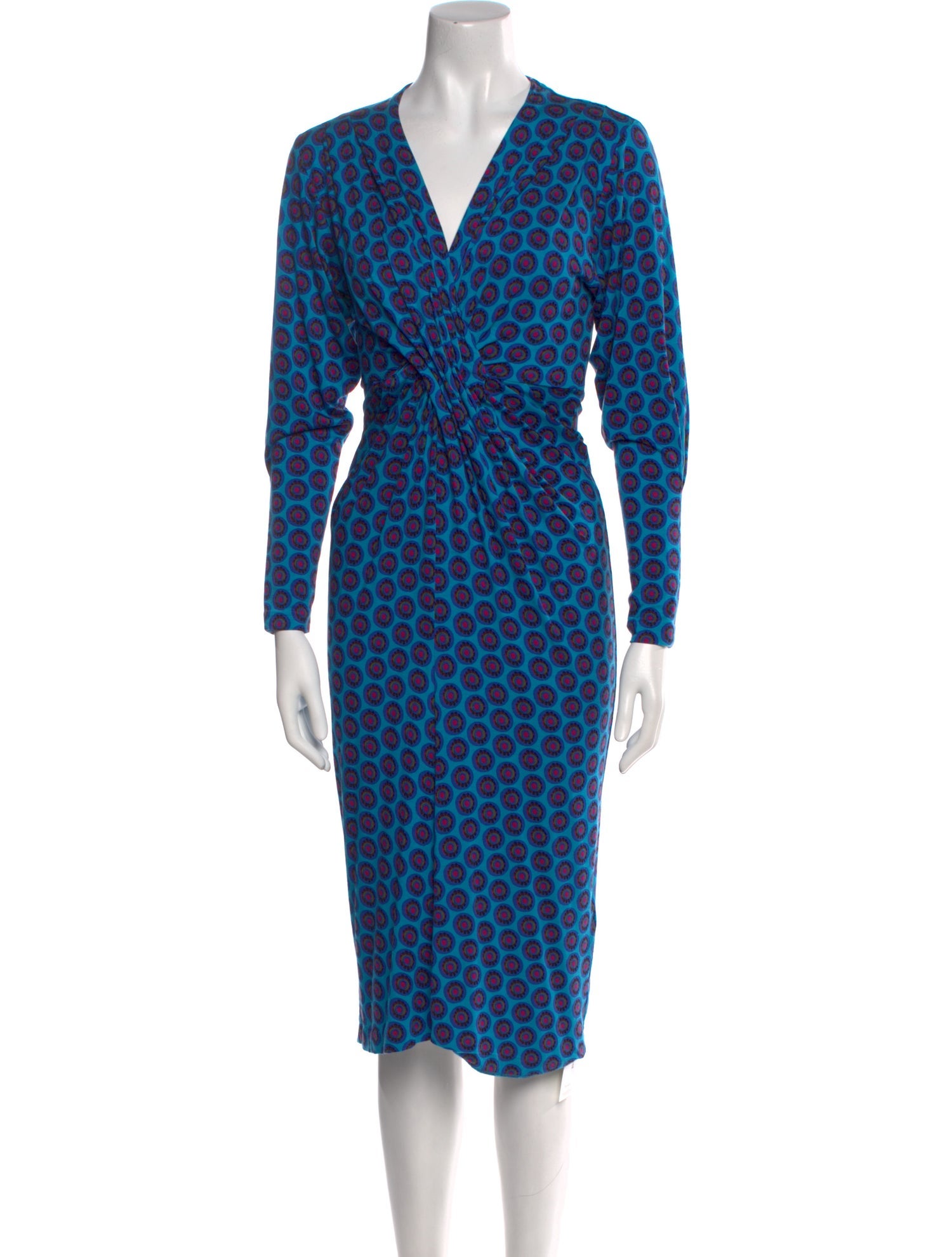 Diane von Furstenberg Animal Print Midi Length Dress