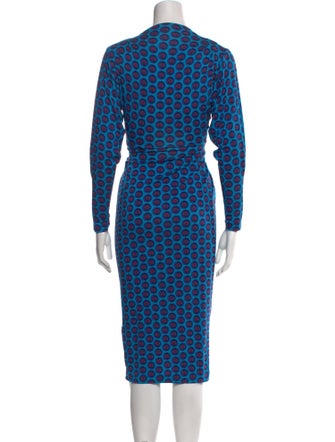 Diane von Furstenberg Animal Print Midi Length Dress