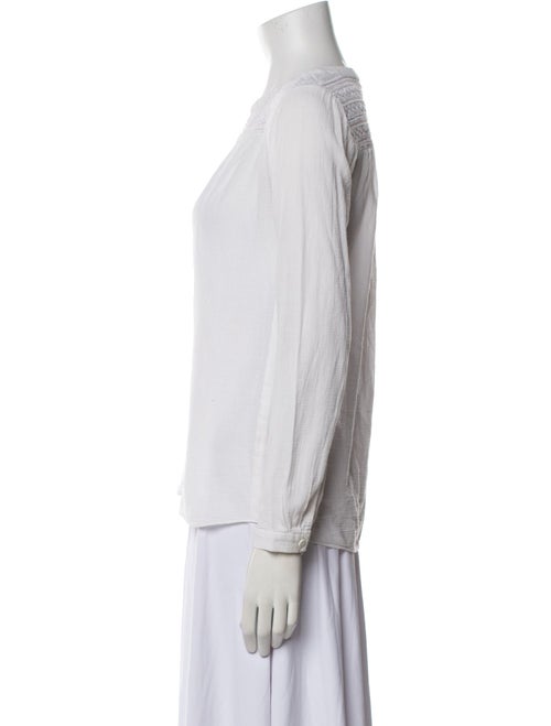 Diane von Furstenberg V-Neck Three-Quarter Sleeve Blouse