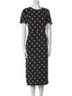 Diane von Furstenberg Polka Dot Print Midi Length Dress