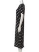Diane von Furstenberg Polka Dot Print Midi Length Dress
