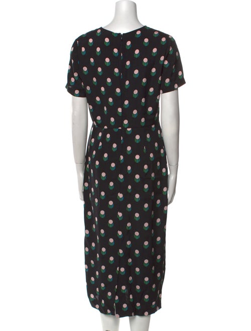 Diane von Furstenberg Polka Dot Print Midi Length Dress