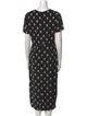 Diane von Furstenberg Polka Dot Print Midi Length Dress