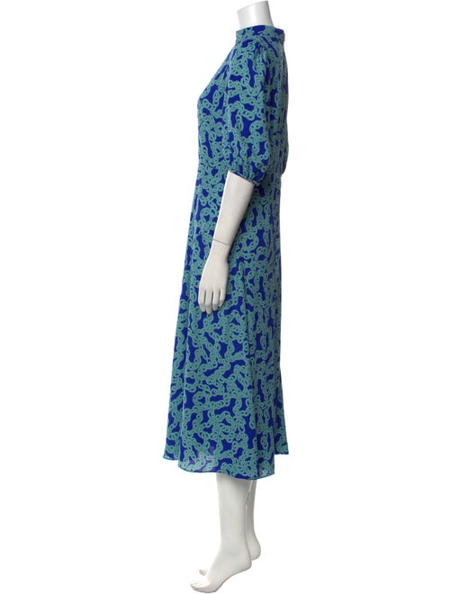 Diane von Furstenberg Floral Print Midi Length Dress