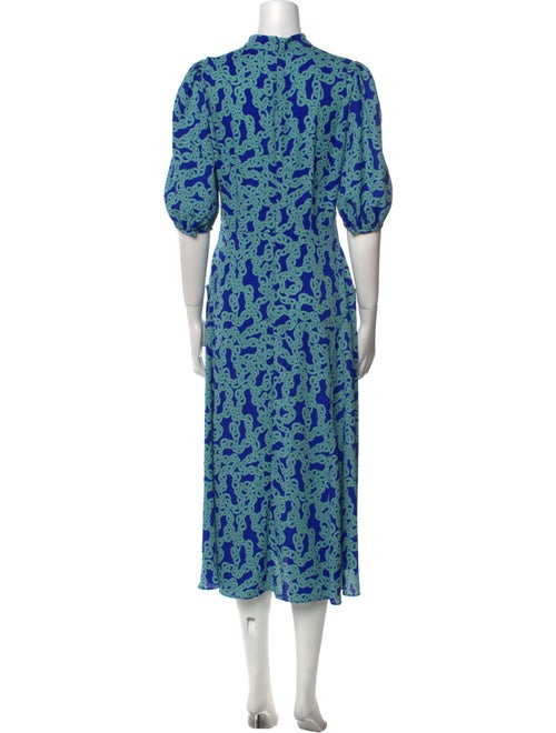 Diane von Furstenberg Floral Print Midi Length Dress