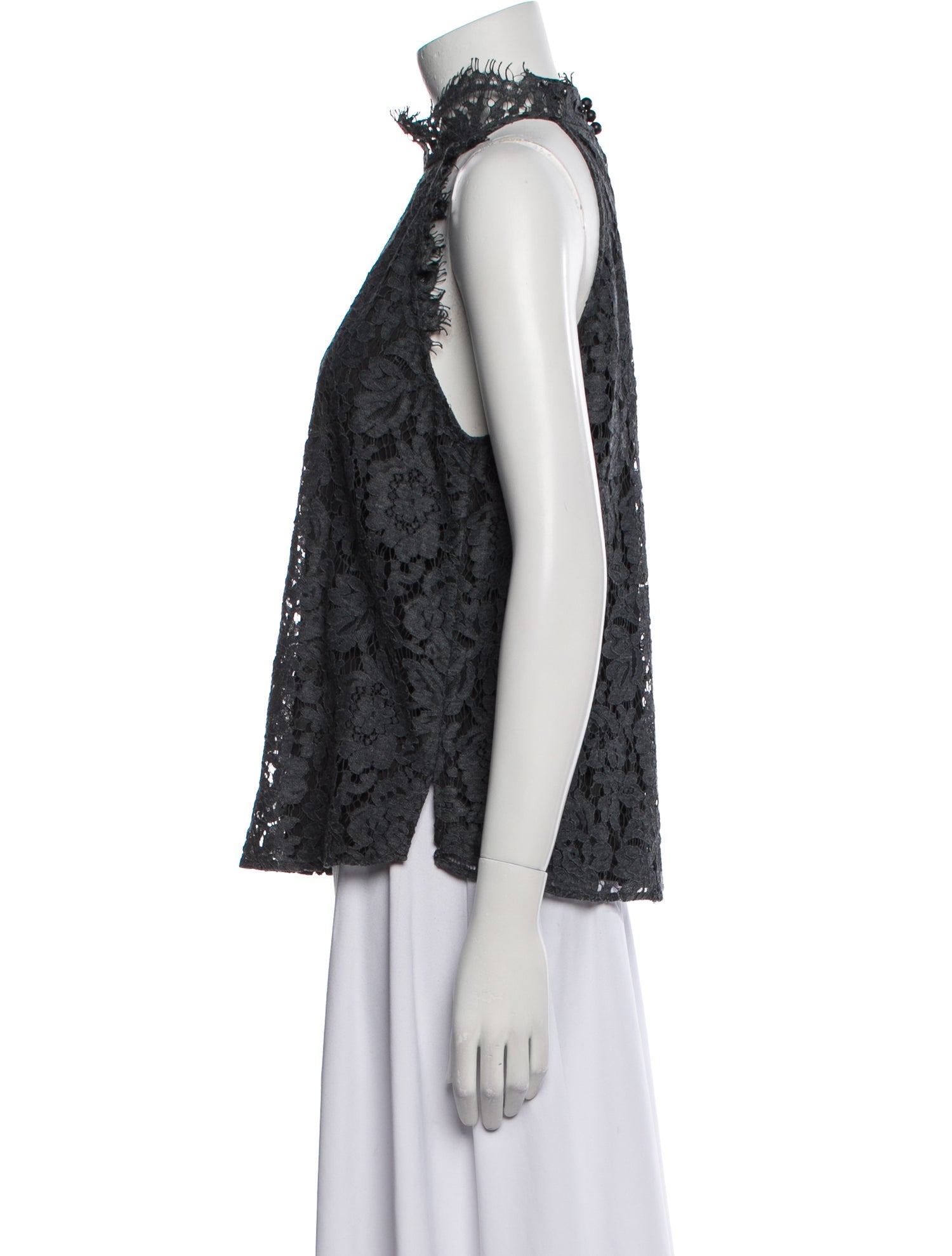 Diane von Furstenberg Lace Pattern Halterneck Blouse