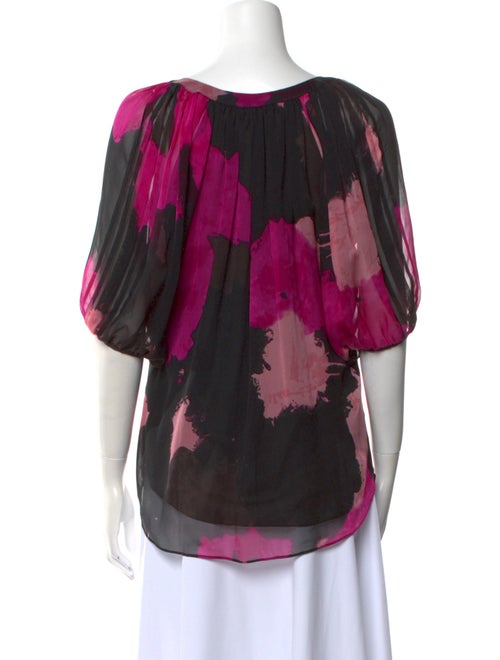 Diane von Furstenberg Silk Floral Print Blouse
