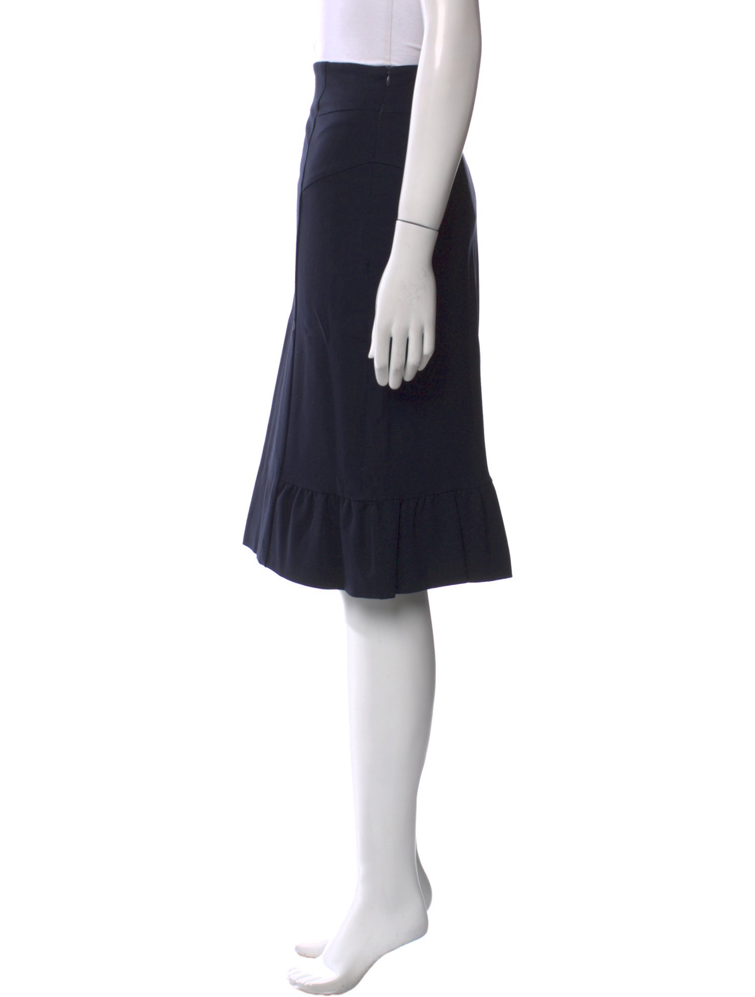 Diane von Furstenberg Ruffle Embellishment Knee-Length Skirt