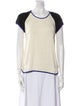 Diane von Furstenberg Silk Colorblock Pattern T-Shirt