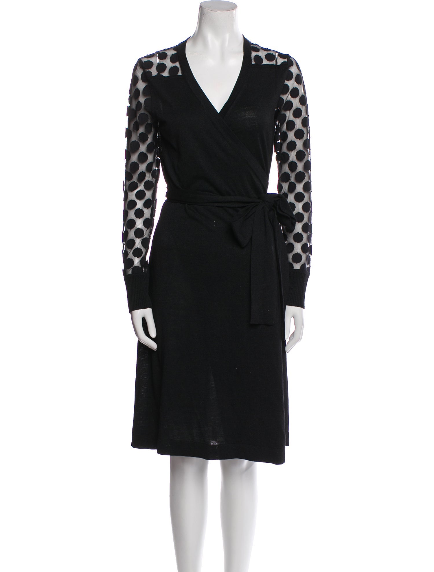 Diane von Furstenberg Silk Lace Pattern Robe