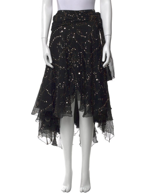 Diane von Furstenberg Silk Midi Length Skirt