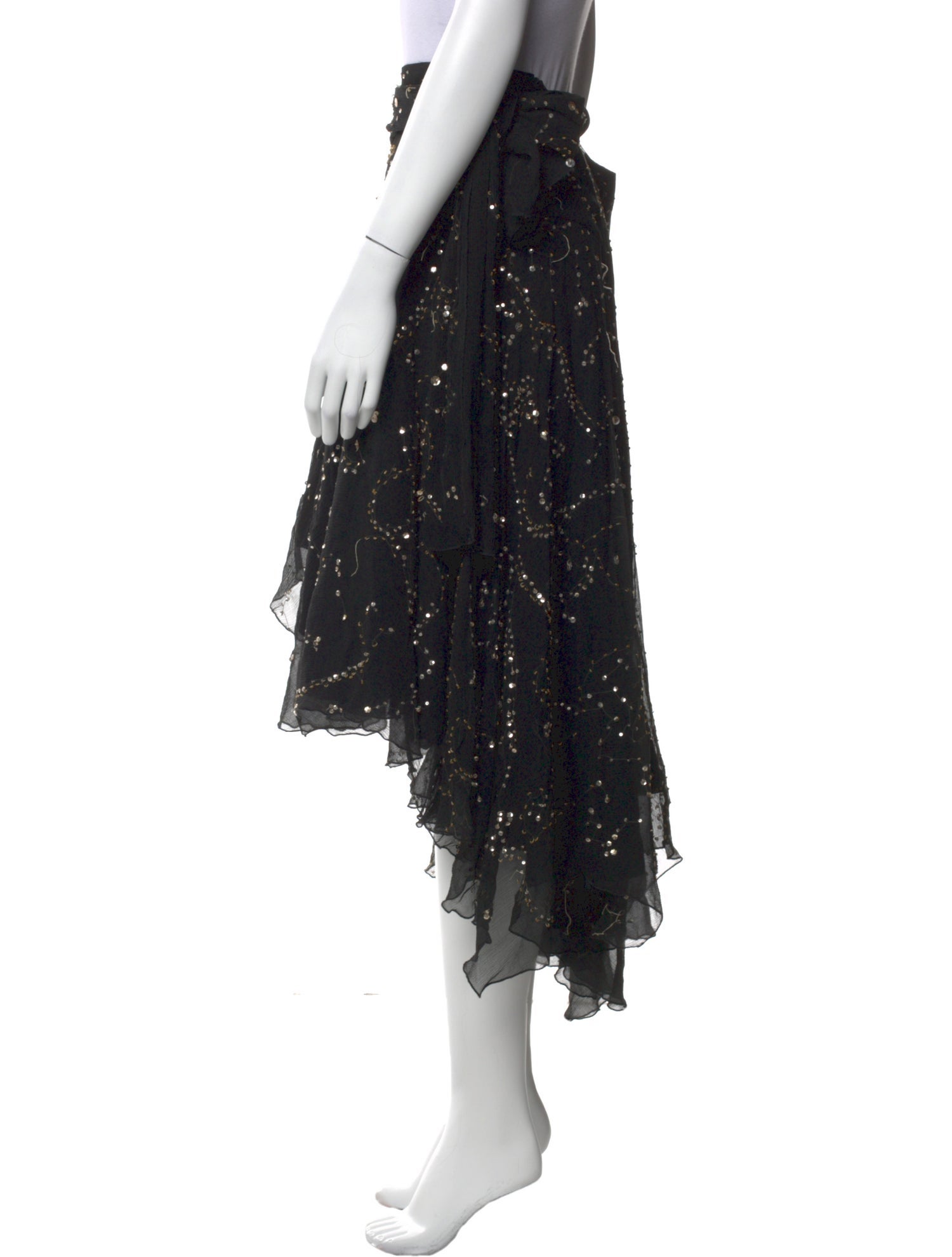 Diane von Furstenberg Silk Midi Length Skirt