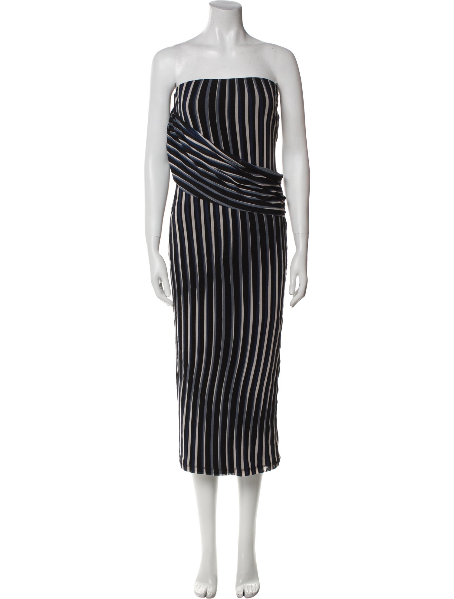 Diane von Furstenberg Striped Midi Length Dress