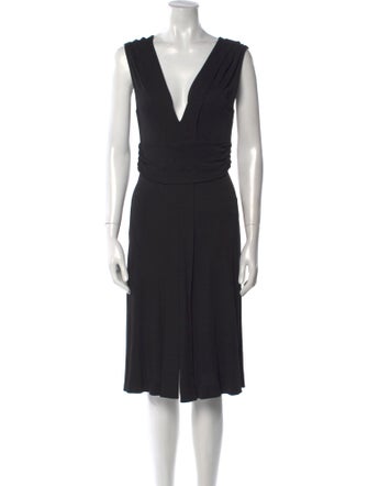 Diane von Furstenberg V-Neck Midi Length Dress
