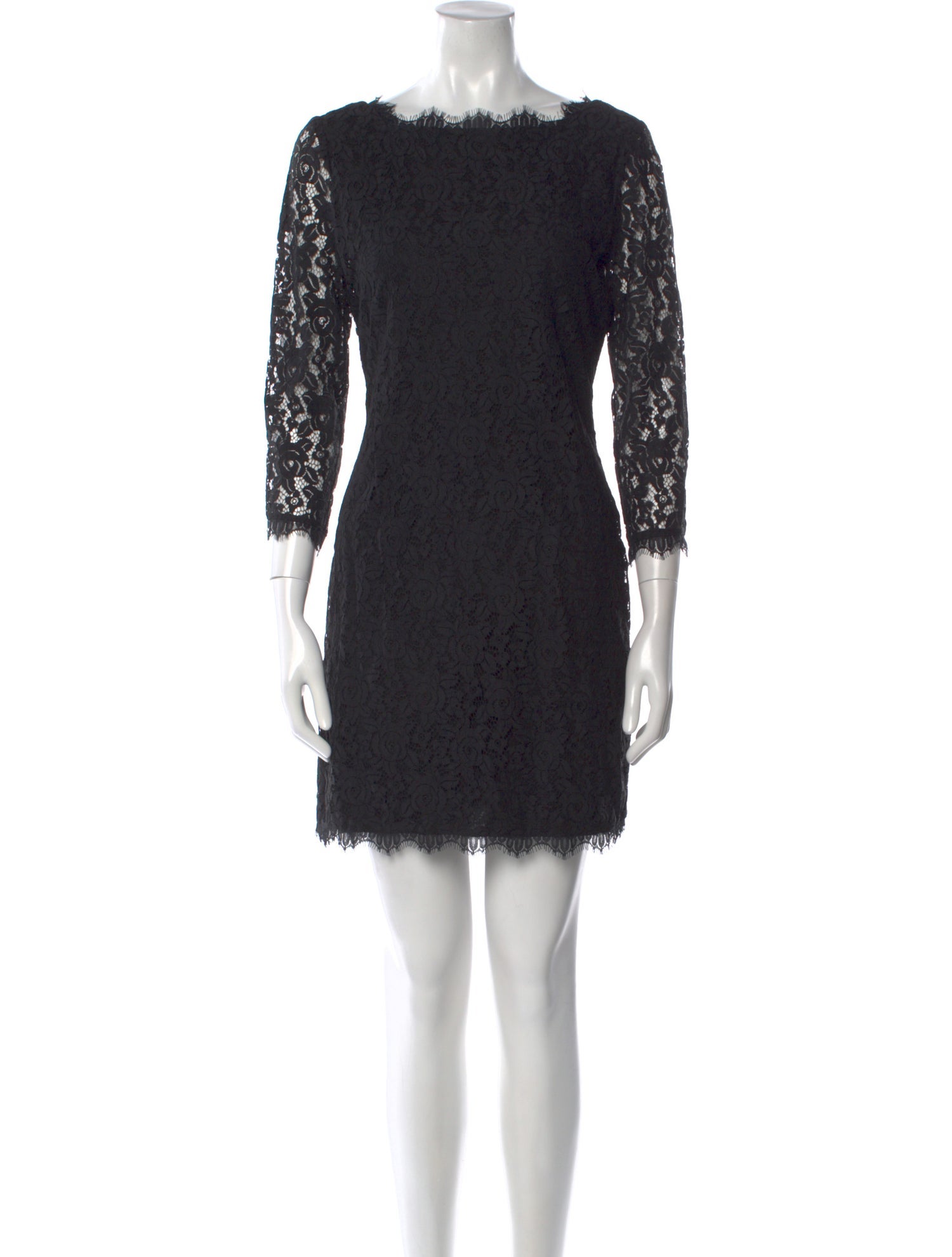 Diane von Furstenberg Lace Pattern Mini Dress