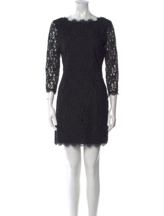Diane von Furstenberg Lace Pattern Mini Dress
