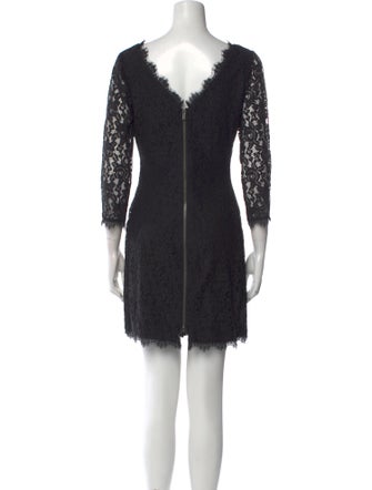 Diane von Furstenberg Lace Pattern Mini Dress