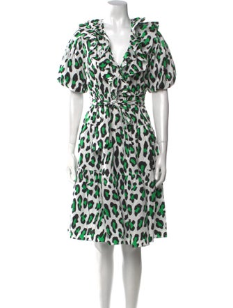 Diane von Furstenberg Printed Midi Length Dress