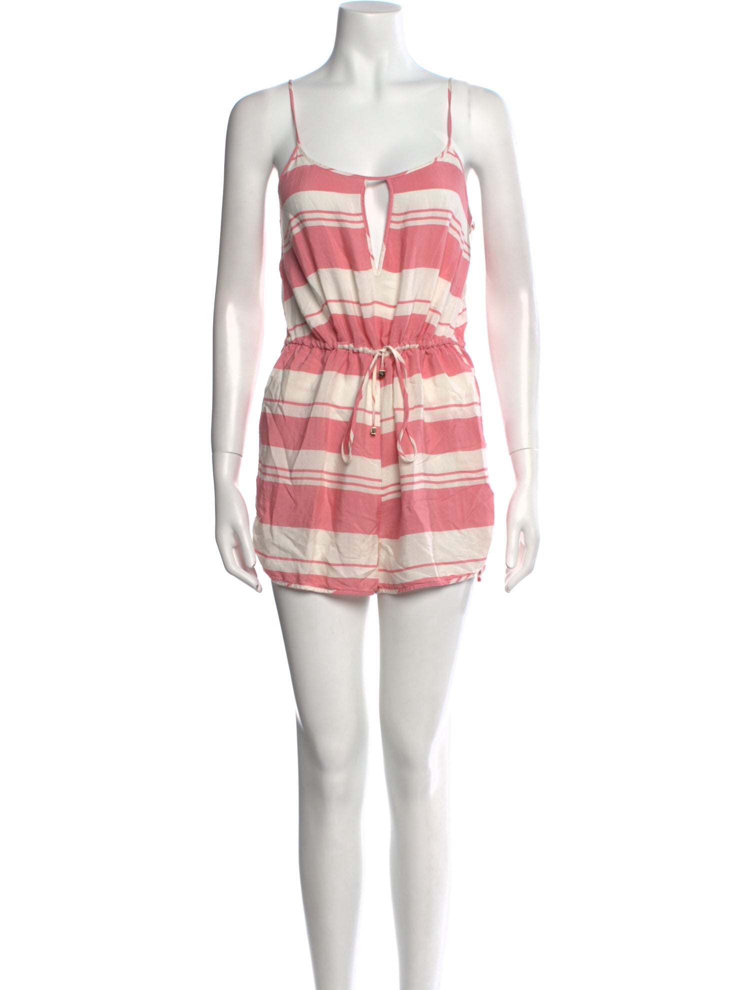 Diane von Furstenberg Striped Square Neckline Romper