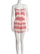 Diane von Furstenberg Striped Square Neckline Romper