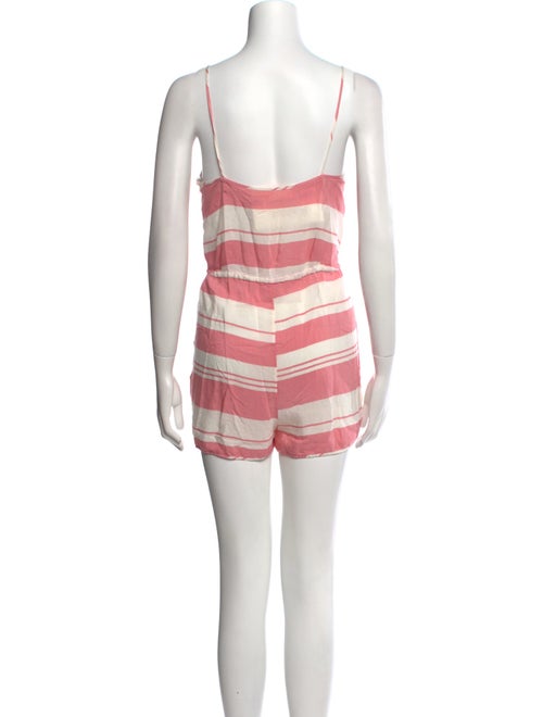 Diane von Furstenberg Striped Square Neckline Romper
