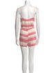 Diane von Furstenberg Striped Square Neckline Romper