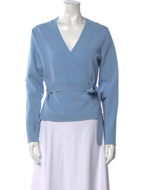 Diane von Furstenberg V-Neck Long Sleeve Blouse