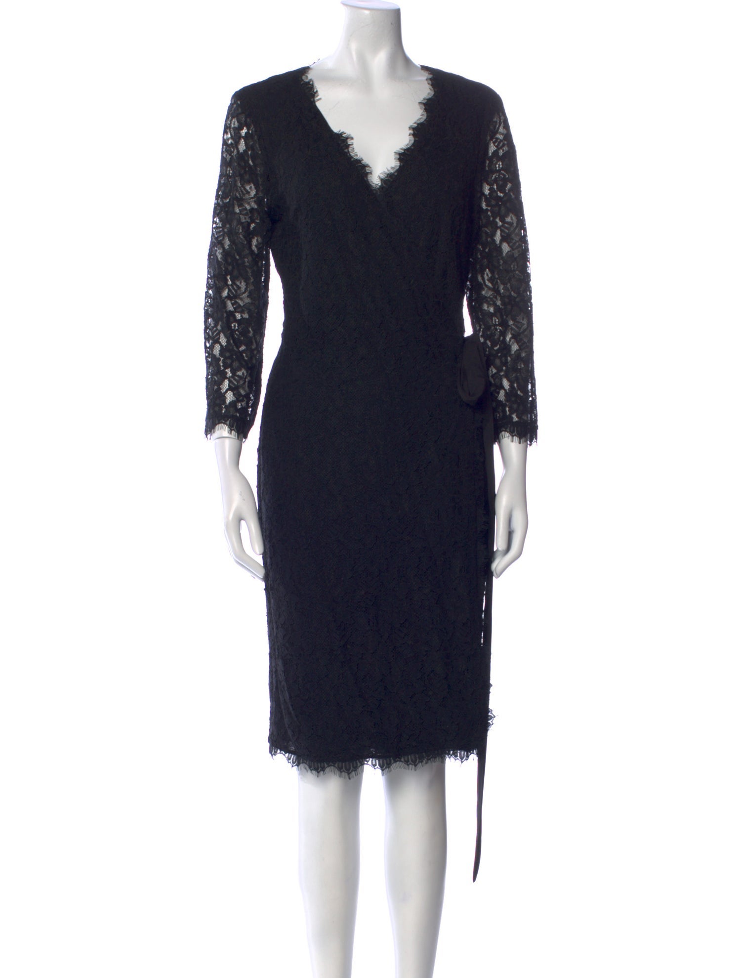Diane von Furstenberg Lace Pattern Knee-Length Dress