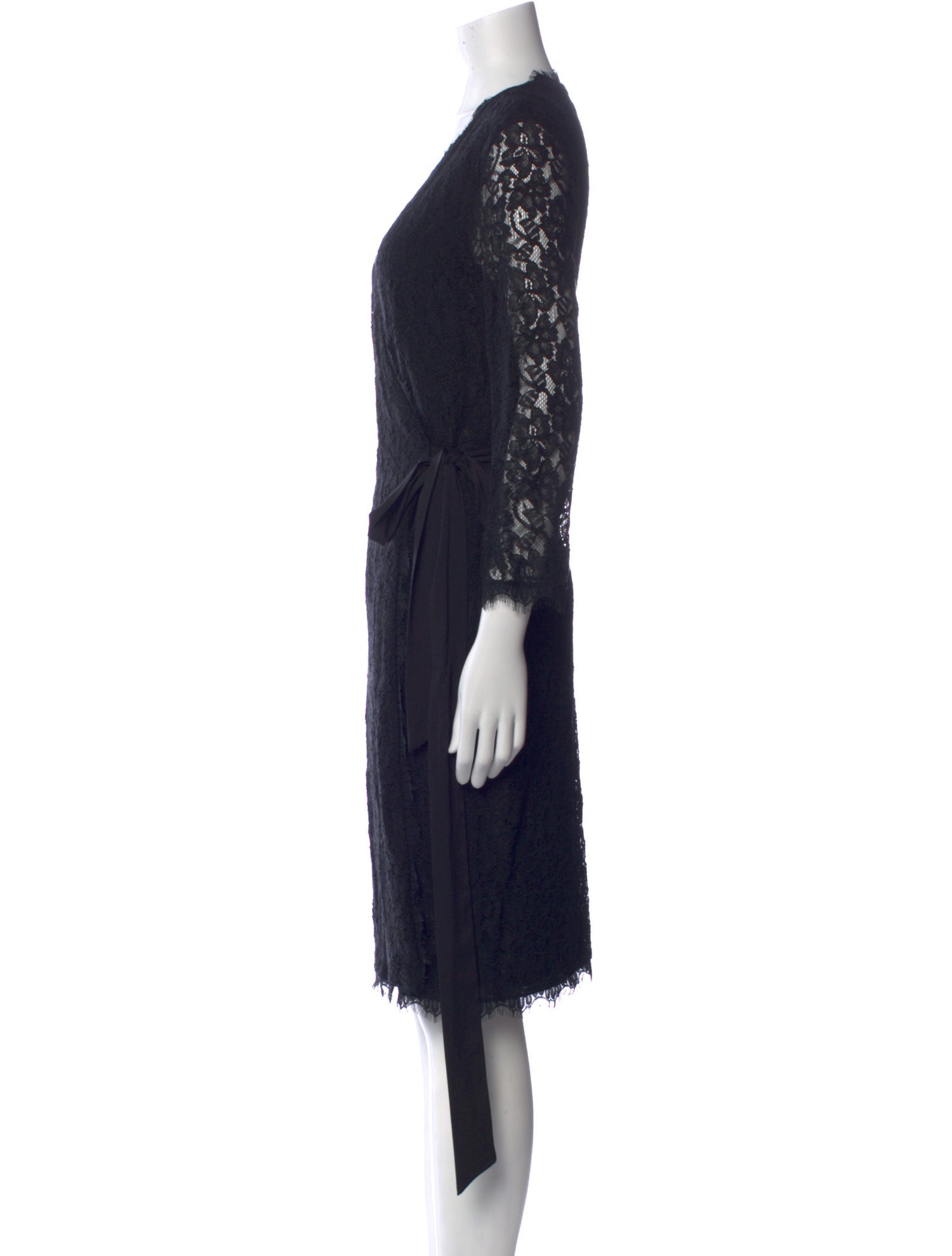 Diane von Furstenberg Lace Pattern Knee-Length Dress