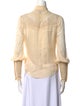 Diane von Furstenberg Silk Mock Neck Button-Up Top