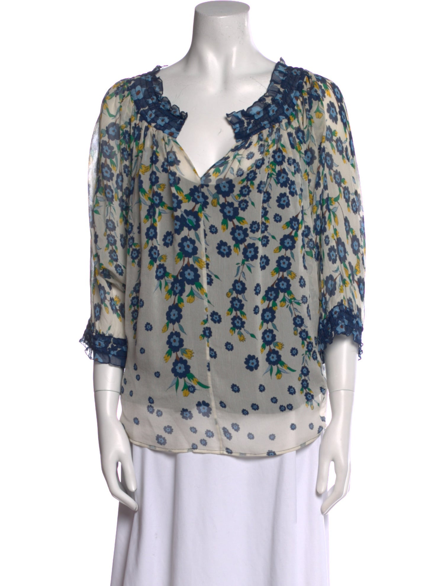 Diane von Furstenberg Silk Printed Blouse