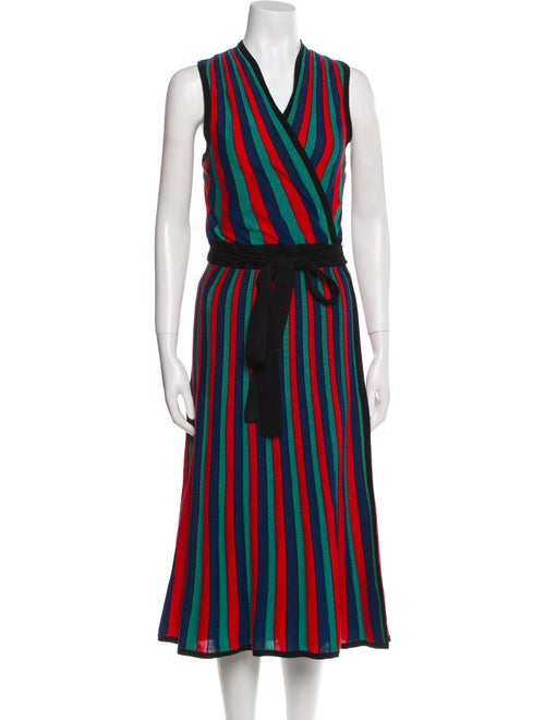 Diane von Furstenberg Striped Glitter Accents Robe