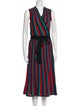 Diane von Furstenberg Striped Glitter Accents Robe
