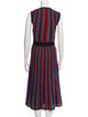 Diane von Furstenberg Striped Glitter Accents Robe