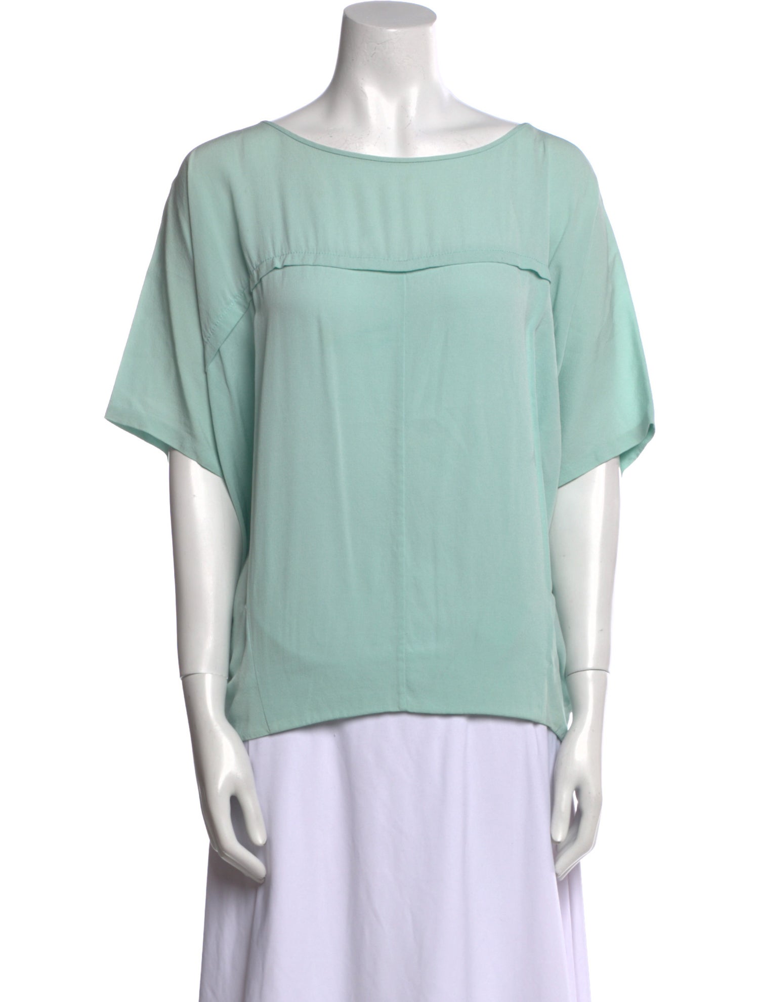 Diane von Furstenberg Silk Bateau Neckline Blouse