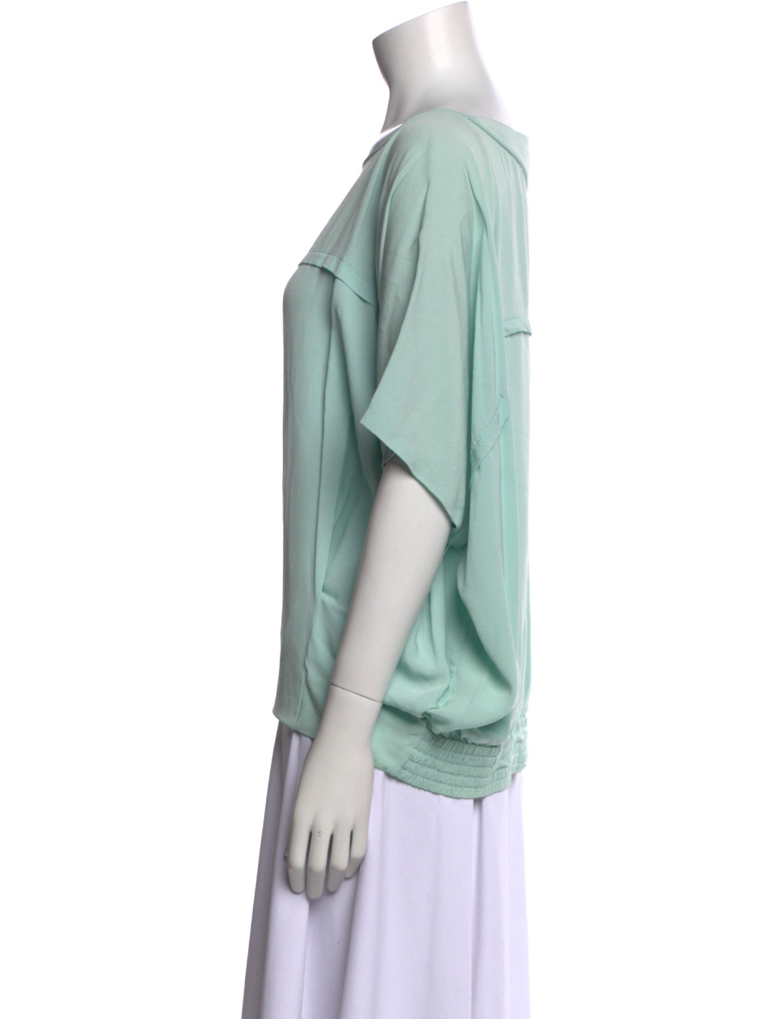 Diane von Furstenberg Silk Bateau Neckline Blouse