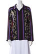 Diane von Furstenberg Printed Long Sleeve Button-Up Top