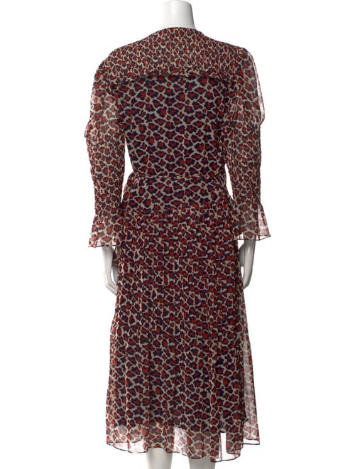 Diane von Furstenberg Animal Print Midi Length Dress