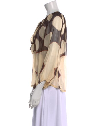 Diane von Furstenberg Silk Printed Blouse