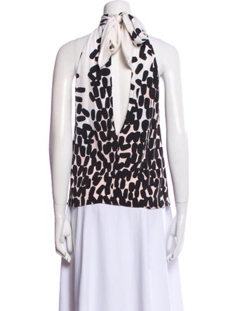 Diane von Furstenberg Silk Animal Print Blouse