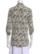 Diane von Furstenberg Silk Floral Print Button-Up Top