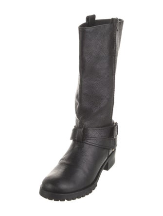 Diane von Furstenberg Leather Moto Boots