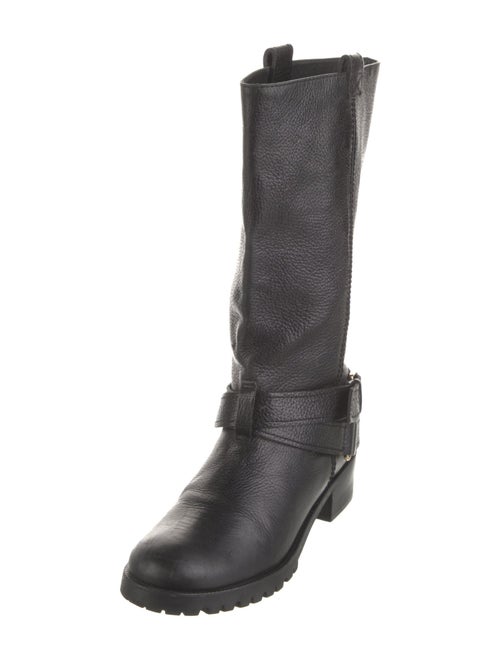 Diane von Furstenberg Leather Moto Boots