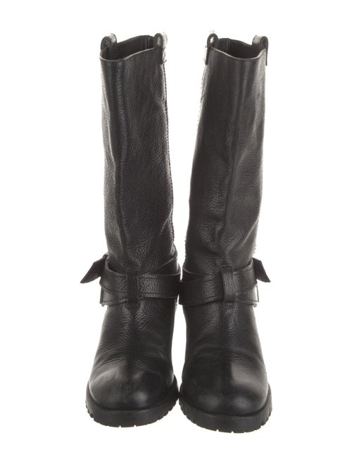 Diane von Furstenberg Leather Moto Boots